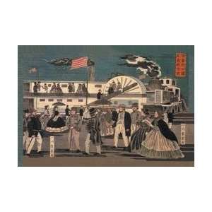  American Steamship in Harbor 20x30 poster