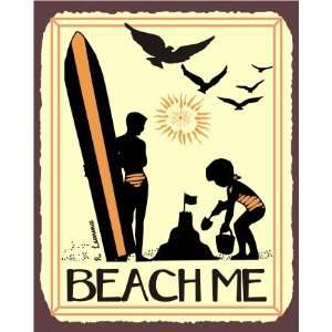  Beach Me Vintage Metal Art Beach Surfing Retro Tin Sign 