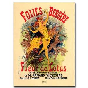  Folies Bergere Fleur de Lotus by Jules Cheret  24x33 