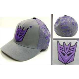  Transformers Purple Decepticons Back Print Gray Fitted 