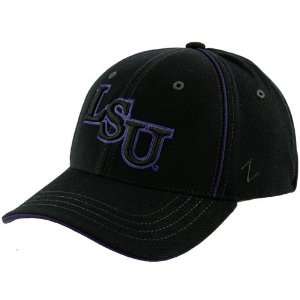  Zephyr LSU Tigers Black Abyss Zfit Hat