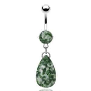 14g Dangling ite Precious Stone Sexy Belly Button Jewerly Navel 