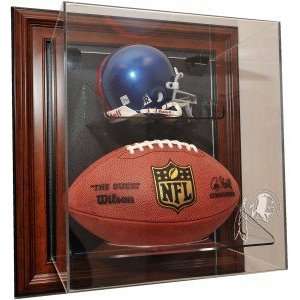 Washington Redskins Mini Helmet and Football Case Up Display, Brown 