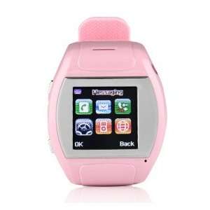  Super Cool   Bluetooth Watch Cell Phone   Pink (Fm) Cell 