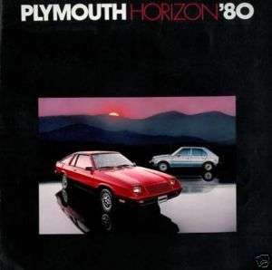 1980 PLYMOUTH HORIZON TC3 SALES BROCHURE CATALOG  