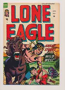 LONE EAGLE #1 VG, Golden Age, Western, Ajax Comics 1954  