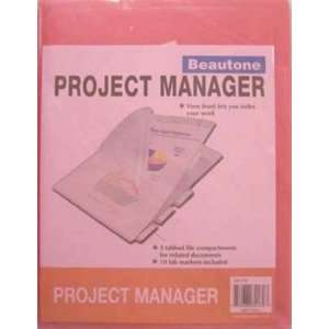 Project Manager, 5 Compartment, 12Wx1/4Dx9H, Clear 