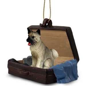  Akita in Suitcase Christmas Ornament