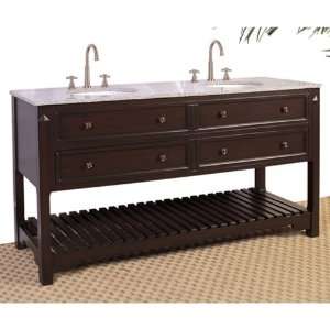   Double Sink Bathroom Vanity, 68W x 21D x 35H inches