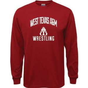   Buffaloes Cardinal Red Youth Wrestling Arch Long Sleeve T Shirt