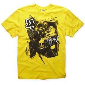  Fox Racing Youth Reanimated T Shirt   Youth X Large/Yellow 