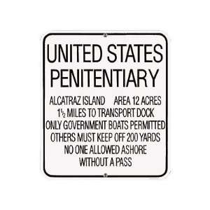  U S Penitentiary Alcatraz Prison Porcelain Metal Tin Sign 