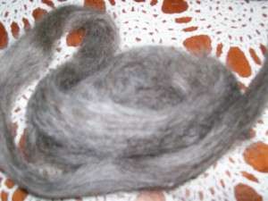 Leicester Longwool Pencil Roving * Grey*    1 full pound  