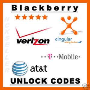 UNLOCK By CODE AT&T/TMobile Blackberry Torch 9860 9900  