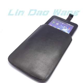 Strip Leather Case Pouch + LCD Film For Samsung Galaxy Tab P1000