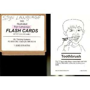  300 Illustrated Sign Language Flash Cards 