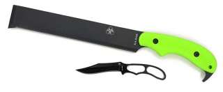 Ka Bar ZK Zombie Killer Chop Stick Machete / Knife with Black & Green 