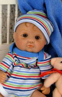 OOAK HAND SCULPT POLYMER CLAY BABY Boy   LOGLE   Mountainview Dolls 
