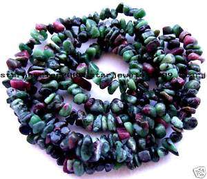 Beautiful 6 10mm Natural Ruby Zoisite Freeform Beads 3  