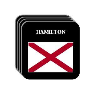 US State Flag   HAMILTON, Alabama (AL) Set of 4 Mini Mousepad Coasters