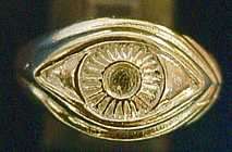 0417 Celtic Silver Protection Evil Eye Ring Gold Plated  