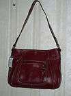 Croft & Barrow Zip Line Pleated Hobo   Red (New W/Tags)(Retail​s $49 