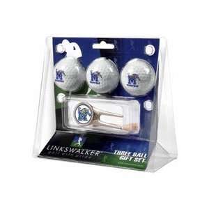  Memphis Tigers 3 Golf Ball Gift Pack with Cap Tool Sports 