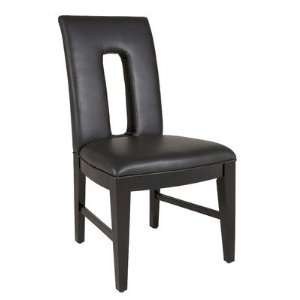 Broyhill 4444 583 Perspectives Leather Side Chair in Graphite (Set of 