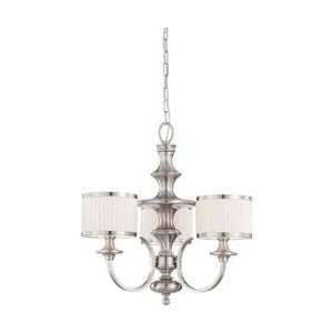  Nuvo 60/4734 Candice Brushed Nickel Three Light Chandelier 