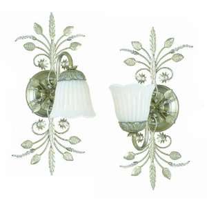  Crystorama 4741 SL Primrose Wall Sconce in Silver Leaf 