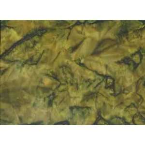  FQ116 7115 Batik Fabric, Yellowish Olive Green Tonal Batik 