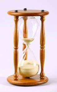   50 Minute Natural Wood Hourglass with Yellow Sand /Classic sand timer