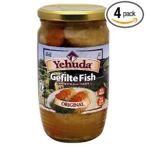 Yehuda Gefilte Fish Imported from Israel, 24 ounces (Pack of 4)