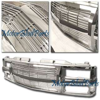 94 99 CHEVY SUBURBAN 1 PIECE CHROME GRILL GRILLE 95 98  