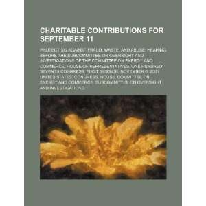 Charitable contributions for September 11 protecting 