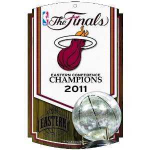 NBA Miami Heat Conference Champs 11 by 17 Inch Wood Sign Classic Logo 