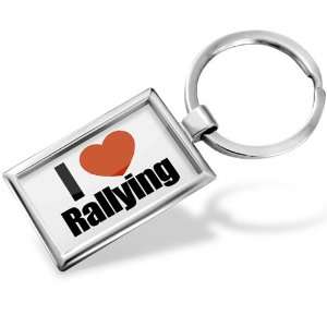  Keychain I Love Rallying   Hand Made, Key chain ring 