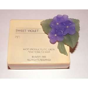  Vintage Avon Sweet Violet Brooch 1983 
