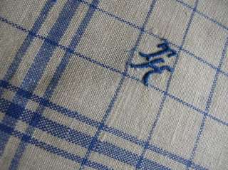 Antique BLUE STRIPE Pure Linen HAND Towels German^i^  