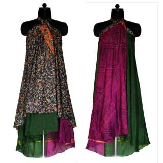 Silk Saree Dress cum Skirt 1040