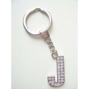  Argento Initial Key Ring Letter J 