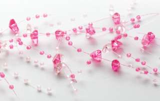Premium Beaded Garland   Wedding   Hot Pink Bead  