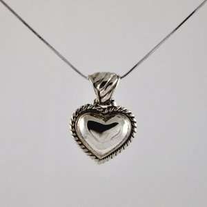  Soft Heart Silver Necklace Jewelry