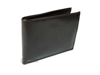 Mens soft Leather Wallet 4 Credit card slots press stud coin pocket 
