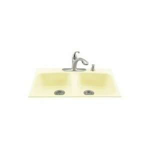   Tile In Kitchen Sink w/Five Hole Faucet Drilling K 5898 5 Y2 Sunlight