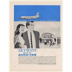   Hawker Siddeley Avro 748 Aircraft Print Ad (52939)