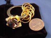   12 DIAMOND GOLD RING KEYCHAIN auto car jewelry 10 carat 10k NEW  