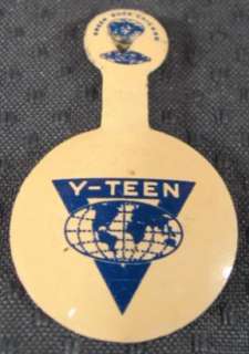 Vintage 1930s YMCA/YWCA Y Teen Pin Pinback  