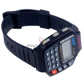 Black TV DVD SAT VCR Remote Control Calculator Wrist Watch WT021 H 　