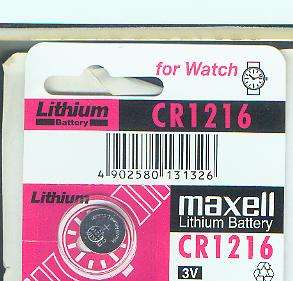 MAXELL CR1216  BR1216, DL1216, ECR1216, DL1216B  